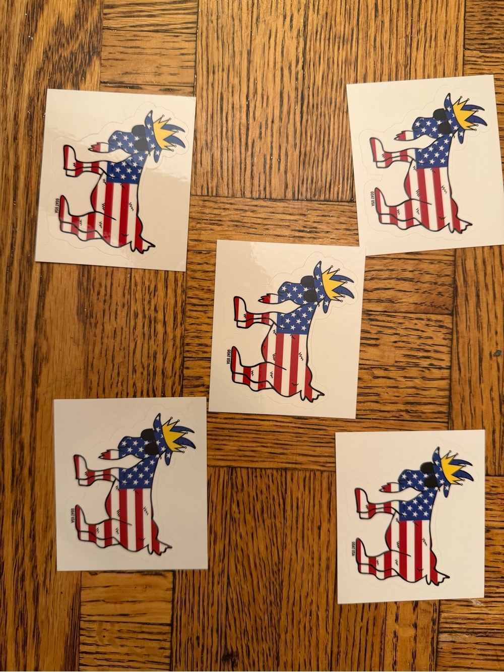 Patriotic Goat USA Sticker Pack - USA Flag Design